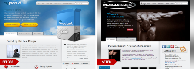 My Product by Elegant Themes, modified for the website, Musclebasix