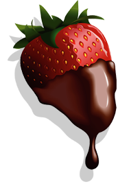 strawberry dripping with chocolate